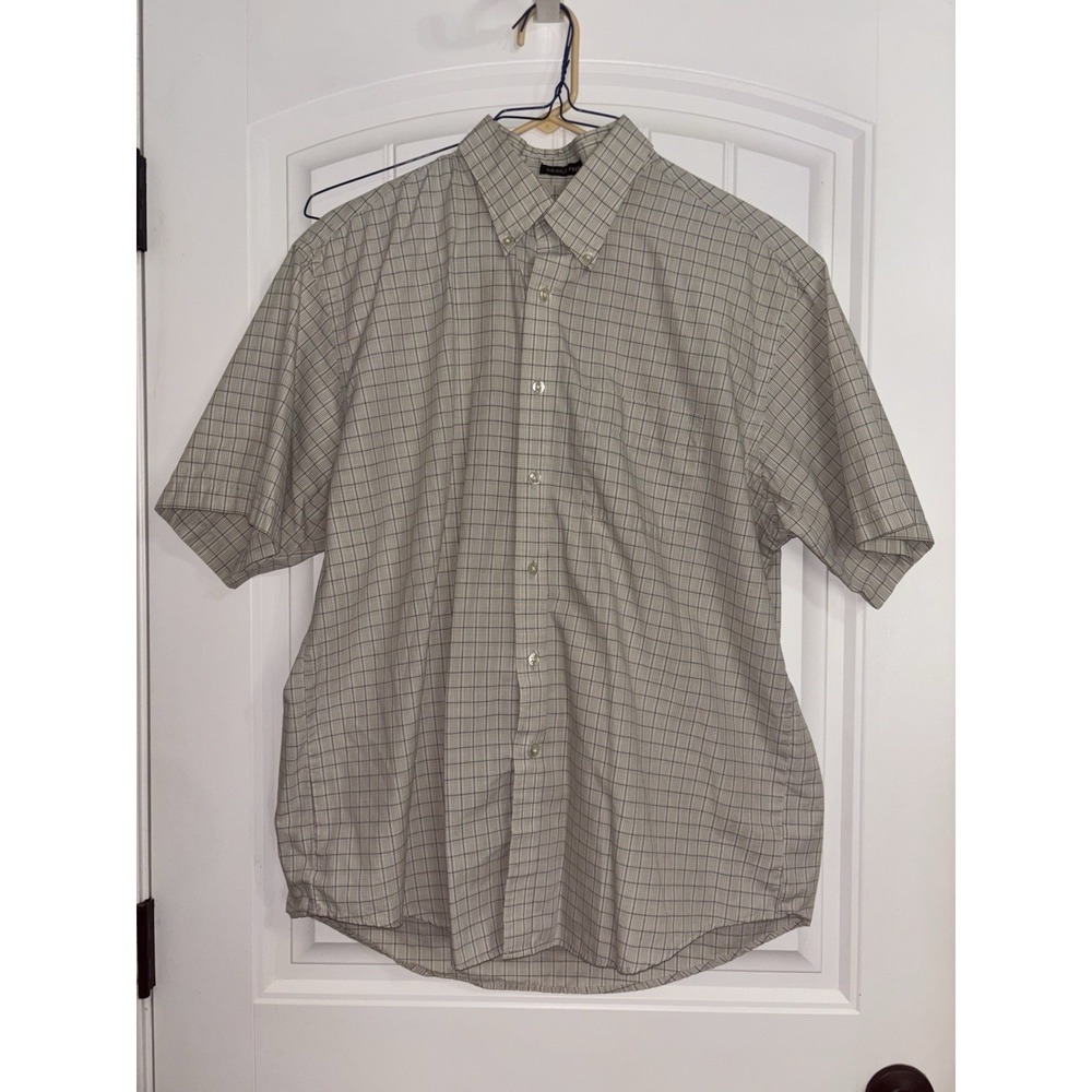 Van Heusen Men's Patterned Button-down Dress Shirt‎ Size Large